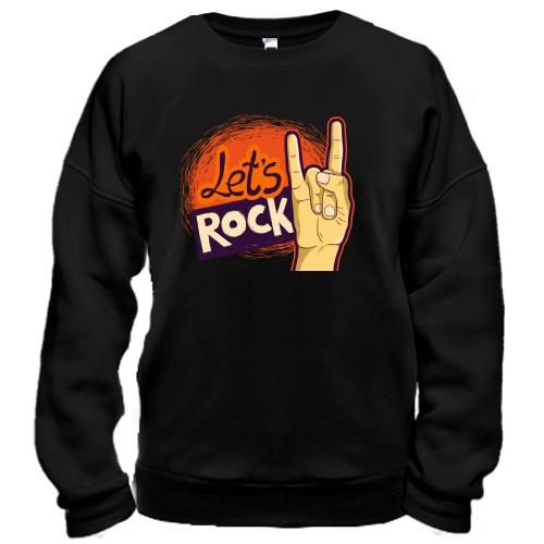 Свитшот с надписью Let`s rock
